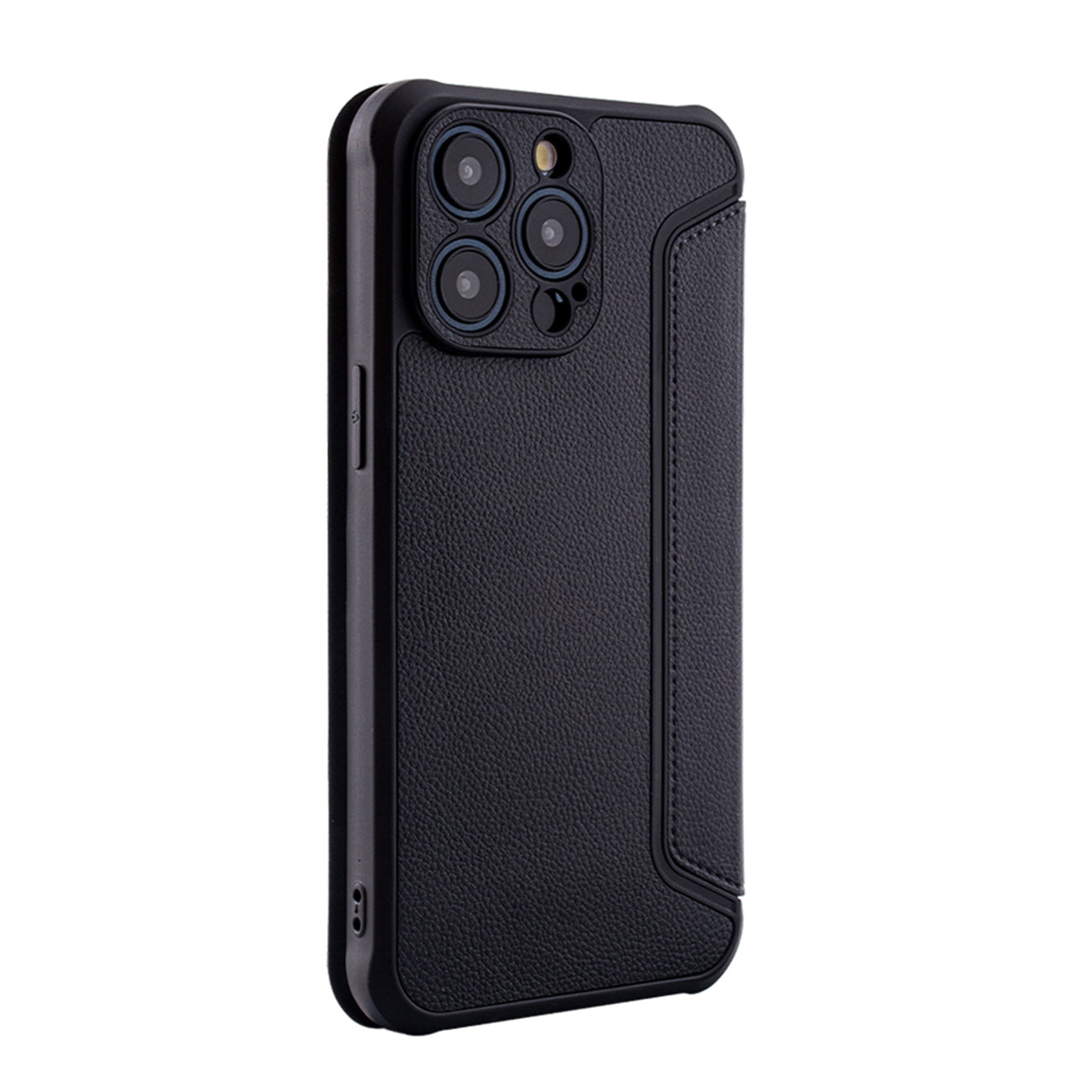 Magnetic wallet Leather phone case For Apple iPhone 15 PRO MAX In Black (FC36-IPH15PROMAXBK)